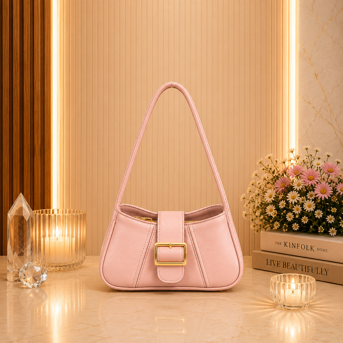 Stylish Half Moon Bag for Girls – Modern Fashion Shoulder Handbag