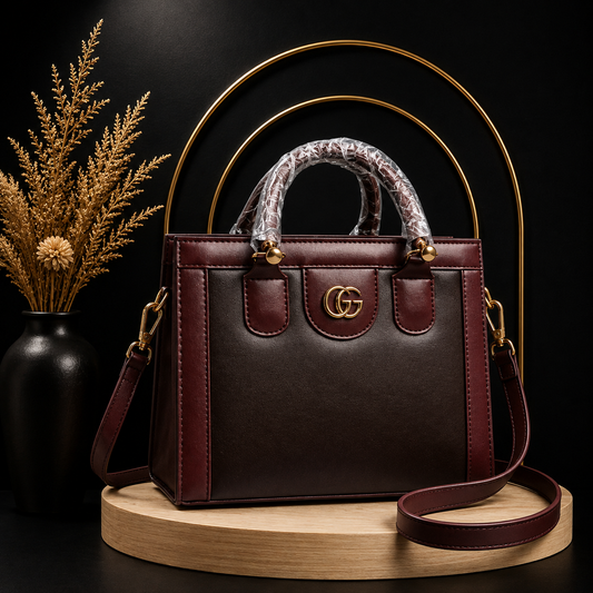 Premium Bamboo Box Handbag with Long Strap | Elegant & Stylish
