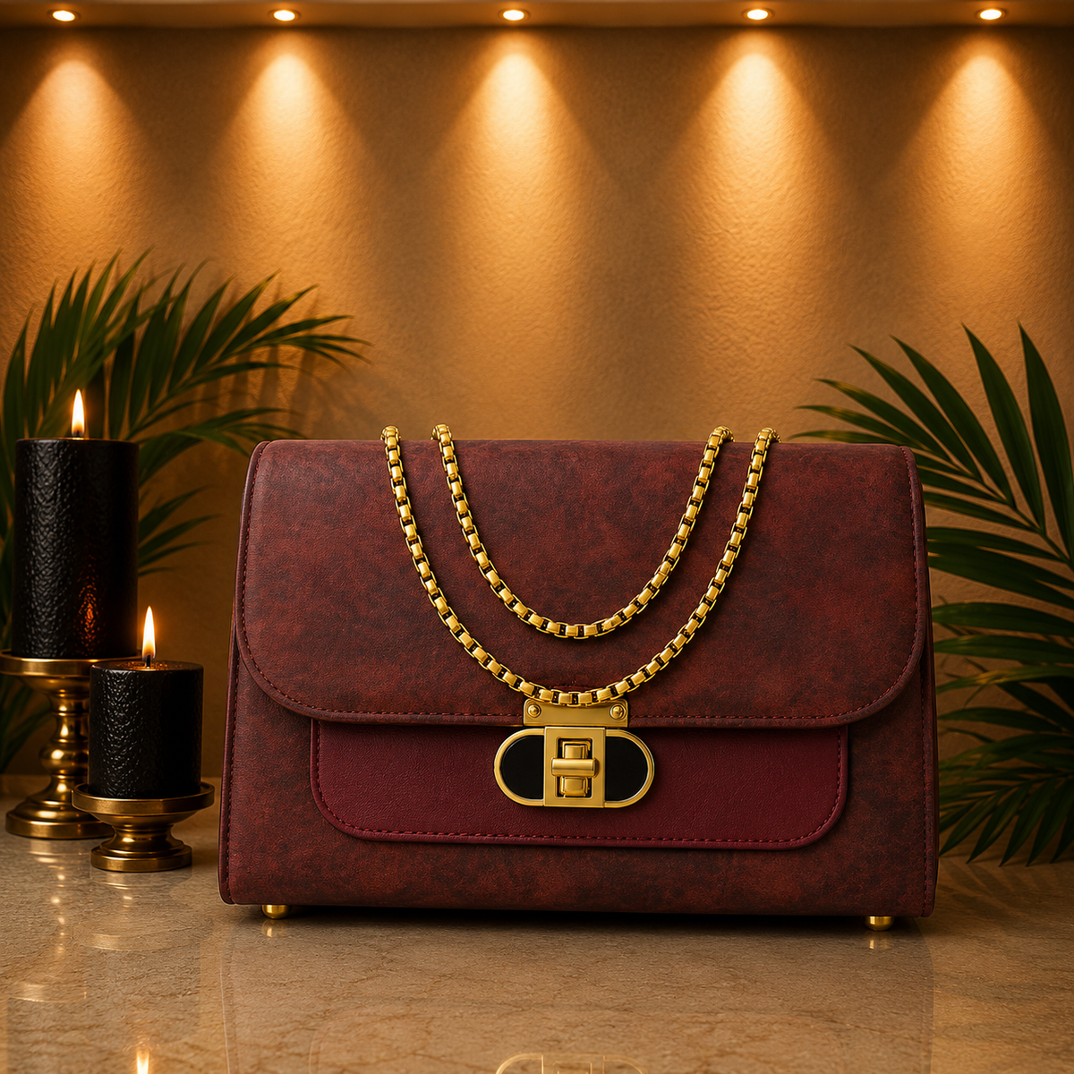 Ostrich Box Handbag for Girls – Elegant Luxury Style Mini Shoulder & Hand Carry Bag