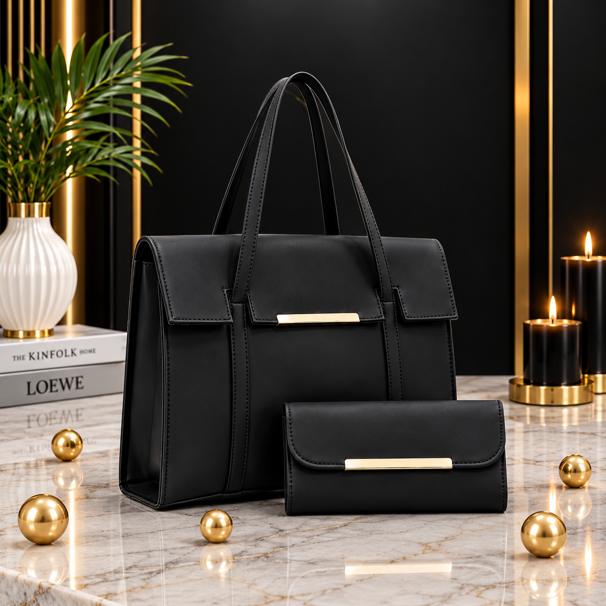 Office Vibes 2Pcs Handbag Set for Girls – Stylish Office & Everyday Shoulder Bags