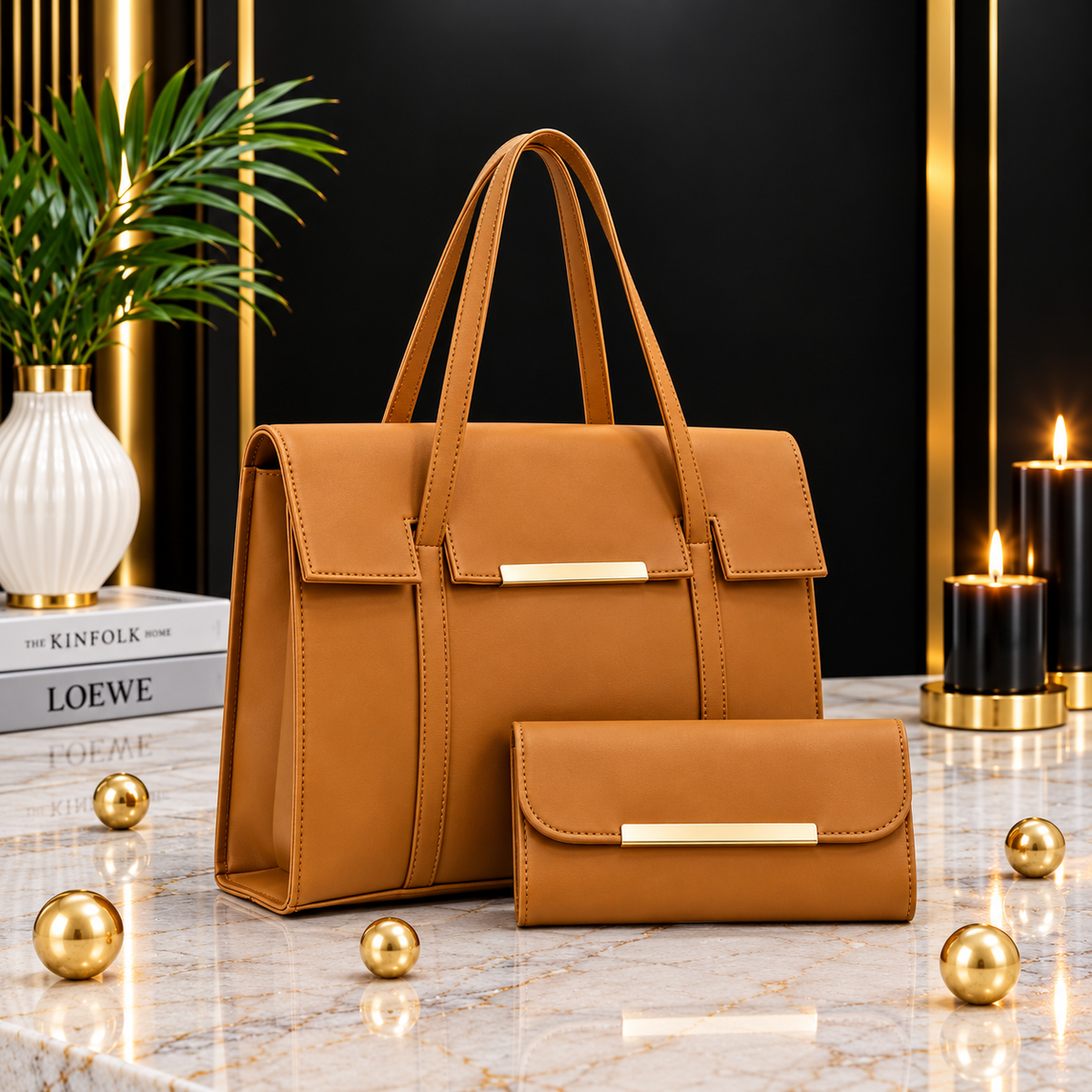 Office Vibes 2Pcs Handbag Set for Girls – Stylish Office & Everyday Shoulder Bags