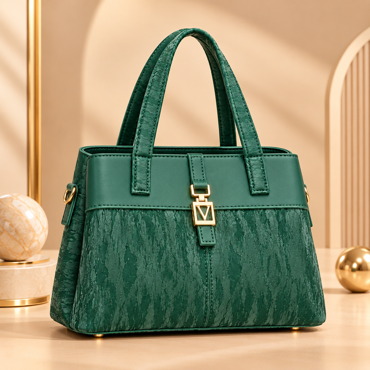 Velveeta 3-Partition Carry Handbag for Women
