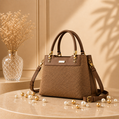 Premium Imported Women’s Handbag | 3 Compartments | Long Strap