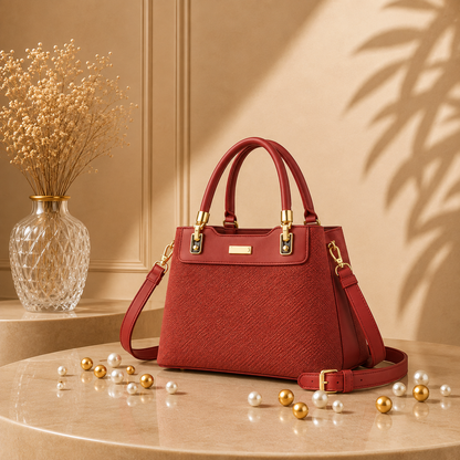Premium Imported Women’s Handbag | 3 Compartments | Long Strap