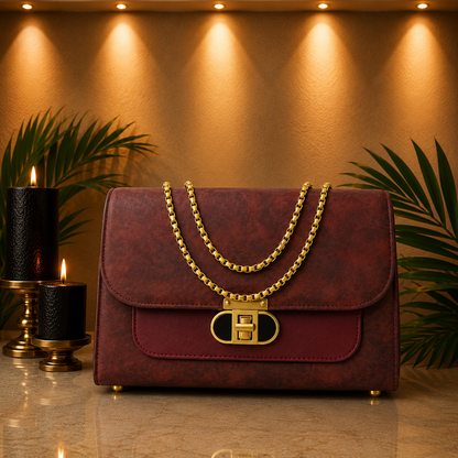 Ostrich Box Handbag for Girls – Elegant Luxury Style Mini Shoulder & Hand Carry Bag
