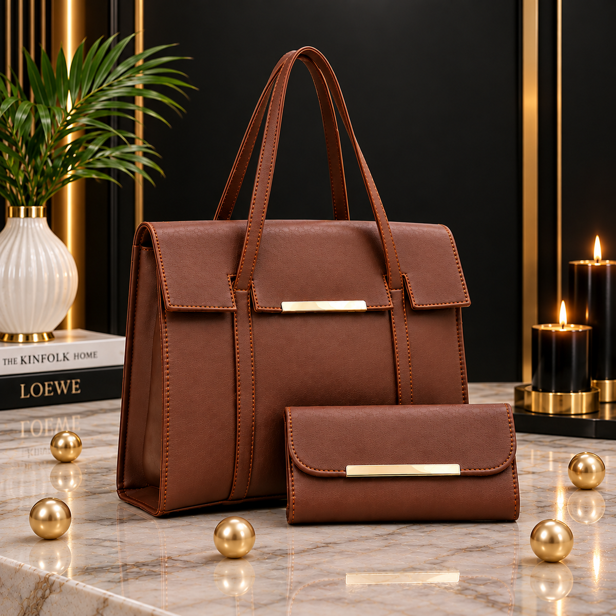 Office Vibes 2Pcs Handbag Set for Girls – Stylish Office & Everyday Shoulder Bags