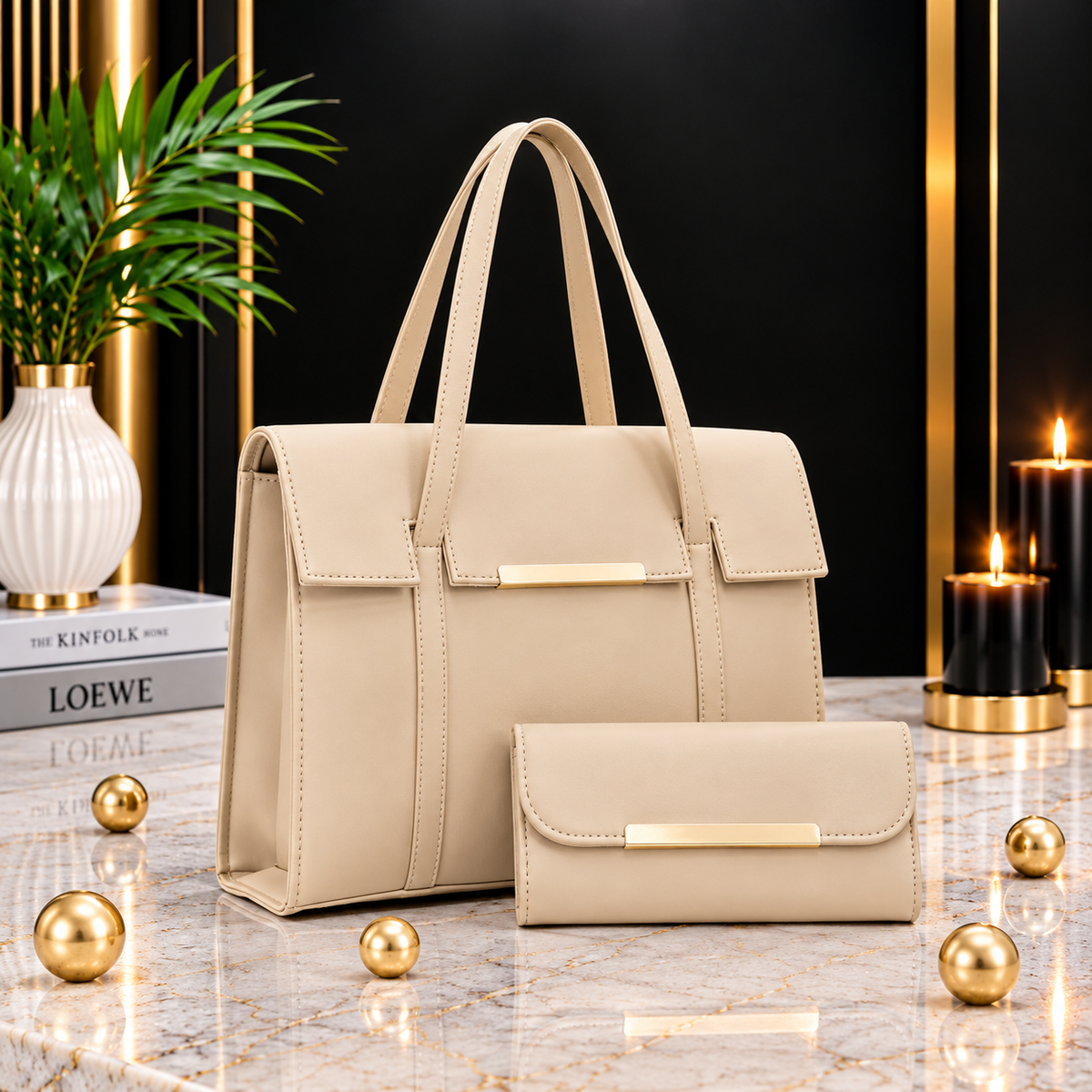 Office Vibes 2Pcs Handbag Set for Girls – Stylish Office & Everyday Shoulder Bags