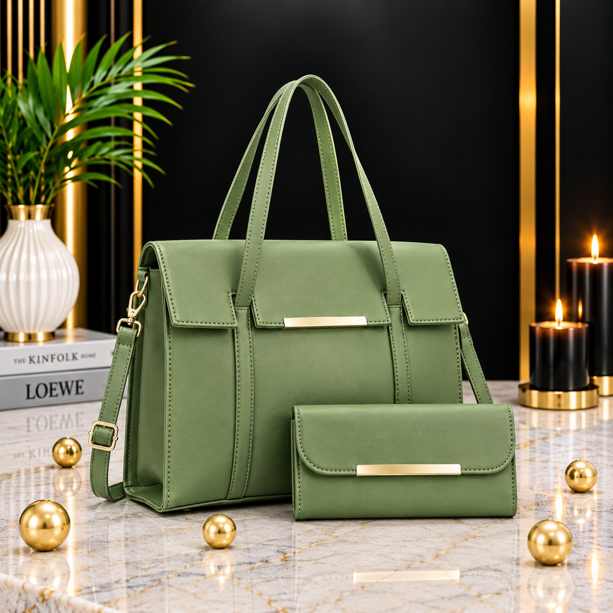 Office Vibes 2Pcs Handbag Set for Girls – Stylish Office & Everyday Shoulder Bags