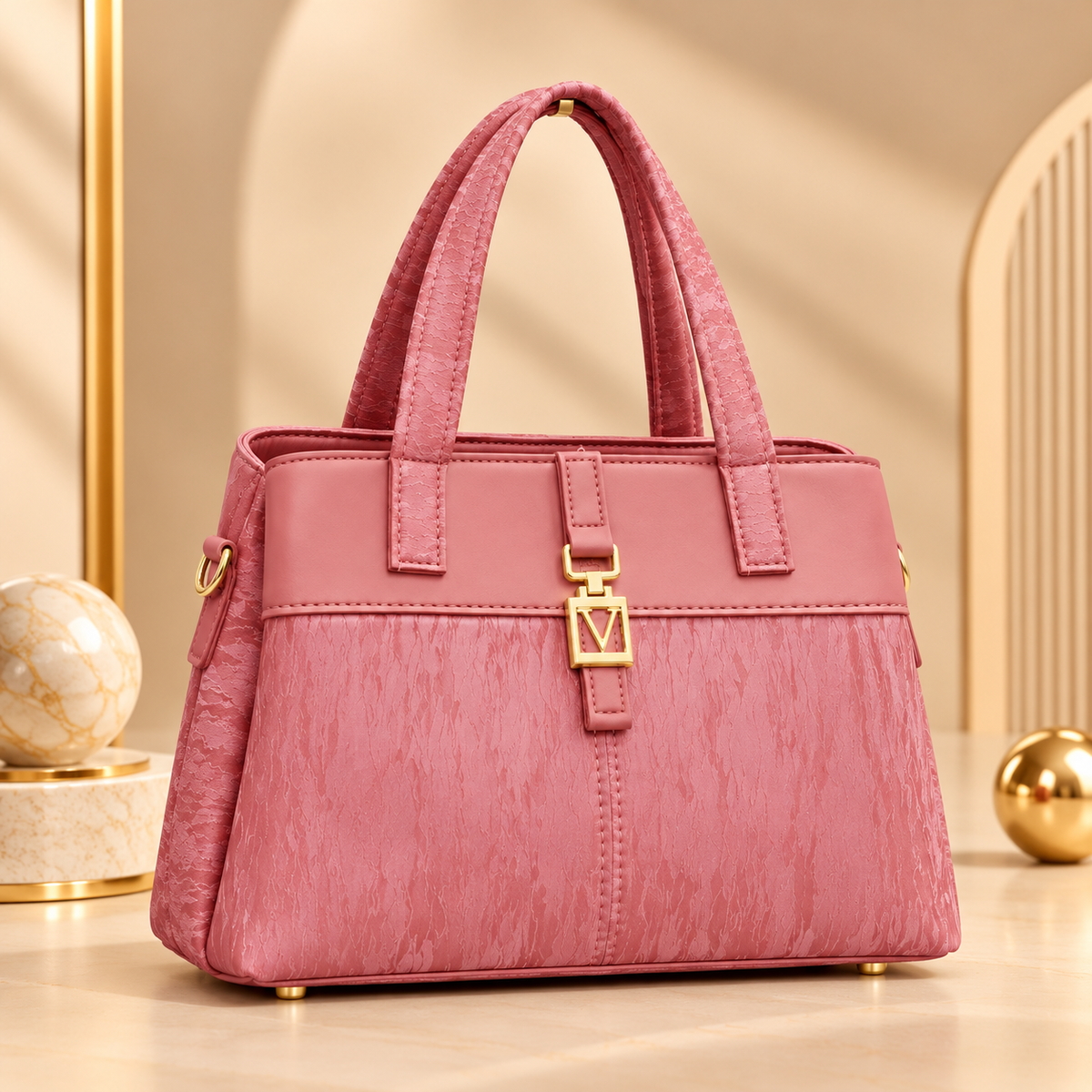 Velveeta 3-Partition Carry Handbag for Women